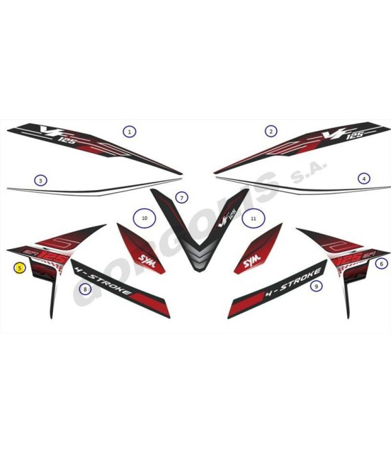 ΑΥΤΟΚΟΛΛΗΤΟ ΕΜΠΡΟΣΘΙΑΣ ΠΟΔΙΑΣ ΔΕΞΙΟ SYM VF 125 ΑΝΤΑΛΛΑΚΤΙΚΑ ΑΥΤΟΚΟΛΛΗΤΟ ΕΜΠΡΟΣΘΙΑΣ ΠΟΔΙΑΣ ΔΕΞΙΟ SYM VF 125