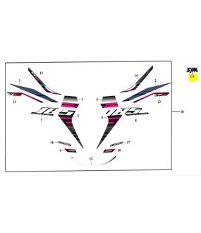 ΑΥΤΟΚΟΛΛΗΤΟ ''SYM'' ΑΣΠΡΟ SPARE PARTS