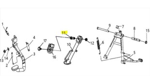 ΒΙΔΑ ΠΛΑΙΝΟΥ ΣΤΑΝΤ SYM VF 185 E5+ SPARE PARTS