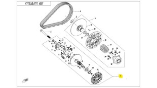 ΤΡΟΧΑΛΙΑ ΕΜΠΡΟΣ ΚΟΜΠΛΕ CFMOTO CFORCE 450/520 ΑΝΤΑΛΛΑΚΤΙΚΑ