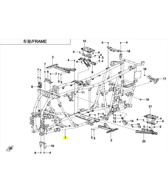 ΣΚΕΛΕΤΟΣ CFMOTO CFORCE ΑΝΤΑΛΛΑΚΤΙΚΑ ΣΚΕΛΕΤΟΣ CFMOTO CFORCE