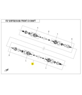 ΗΜΙΑΞΟΝΙΟ ΕΜΠΡΟΣ CFMOTO CFORCE 450/520 ΑΝΤΑΛΛΑΚΤΙΚΑ