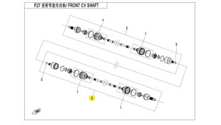 ΗΜΙΑΞΟΝΙΟ ΕΜΠΡΟΣ CFMOTO CFORCE 450/520 ΑΝΤΑΛΛΑΚΤΙΚΑ