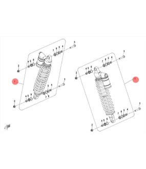 FRONT SHOCK ABSORBER ASSY CFMOTO CFORCE 1000 ATHENS BLUE