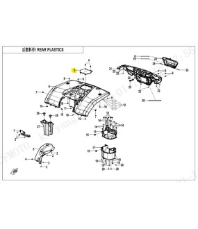 ΚΕΝΤΡΙΚΟ ΚΑΛΥΜΜΑ ΠΙΣΩ ΦΤΕΡΟΥ CFMOTO CFORCE 450/520
