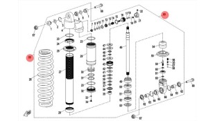 REAR SHOCK ABSORBER ASSY CFMOTO CFORCE 1000 CRYSTAL ORANGE