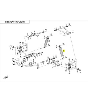 REAR SHOCK ABSORBER ASSY CFMOTO CFORCE 450/520