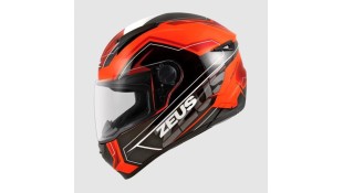 ΚΡΑΝΟΣ ZEUS FF 811 M GLOSS BLACK RED ORANGE