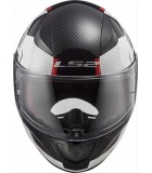 LS2 FF353 RAPID GHOST GLOSS BLACK WHITE RED S