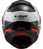 LS2 FF353 RAPID GHOST GLOSS BLACK WHITE RED S