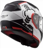 LS2 FF353 RAPID GHOST GLOSS BLACK WHITE RED S