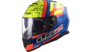 LS2 FF800 STORM SALVADOR GLOSS BLUE ORANGE NEON XL