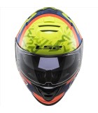 LS2 FF800 STORM SALVADOR GLOSS BLUE ORANGE NEON XL