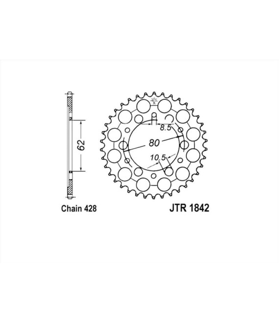 ΓΡΑΝΑΖΙ ΤΡΟΧΟΥ JT 428 45T ΑΝΤΑΛΛΑΚΤΙΚΑ ΓΡΑΝΑΖΙ ΤΡΟΧΟΥ JT 428 45T