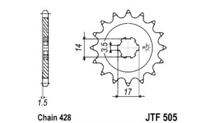 ΓΡΑΝΑΖΙ ΚΙΝΗΣΗΣ JT 428 14T ΓΡΑΝΑΖΙ ΚΙΝΗΣΗΣ JT 428 14T