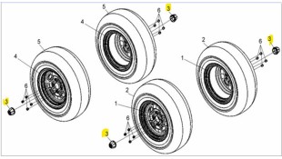 ΤΑΠΑ ΤΡΟΧΟΥ SYM QUADLANDER 600 ΤΑΠΑ ΤΡΟΧΟΥ SYM QUADLANDER 600