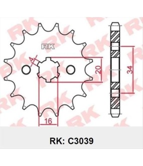 ΓΡΑΝΑΖΙ ΚΙΝΗΣΗΣ RK 428 14T YAMAHA CRYPTON X ΑΝΤΑΛΛΑΚΤΙΚΑ