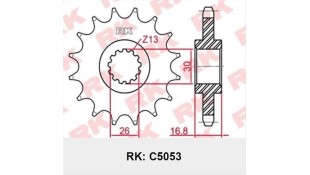 ΓΡΑΝΑΖΙ ΚΙΝΗΣΗΣ RK C5053 16T ΑΝΤΑΛΛΑΚΤΙΚΑ