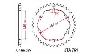 ΓΡΑΝΑΖΙ ΤΡΟΧΟΥ JT 525 38T ΑΛΟΥΜΙΝΙΟΥ ΑΝΤΑΛΛΑΚΤΙΚΑ