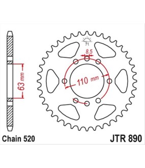 ΓΡΑΝΑΖΙ ΤΡΟΧΟΥ JT 520 45T ΜΑΥΡΟ ΑΛΟΥΜΙΝΙΟΥ