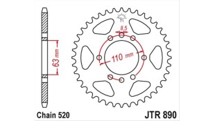 ΓΡΑΝΑΖΙ ΤΡΟΧΟΥ JT 520 45T ΜΑΥΡΟ ΑΛΟΥΜΙΝΙΟΥ ΑΝΤΑΛΛΑΚΤΙΚΑ