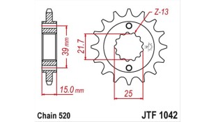 ΓΡΑΝΑΖΙ ΚΙΝΗΣΗΣ JT 520 14T ΑΝΤΑΛΛΑΚΤΙΚΑ