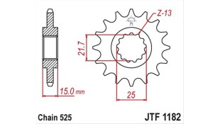 ΓΡΑΝΑΖΙ ΚΙΝΗΣΗΣ JT 525 14T