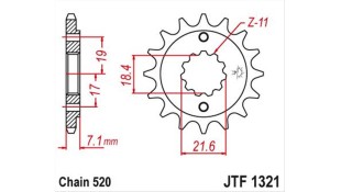 ΓΡΑΝΑΖΙ ΚΙΝΗΣΗΣ JT 520 12T ΑΝΤΑΛΛΑΚΤΙΚΑ