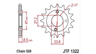 ΓΡΑΝΑΖΙ ΚΙΝΗΣΗΣ JT 520 13T ΑΝΤΑΛΛΑΚΤΙΚΑ