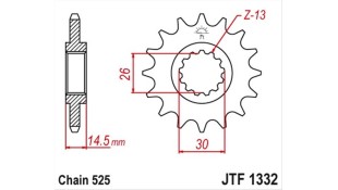 ΓΡΑΝΑΖΙ ΚΙΝΗΣΗΣ JT 525 14T ΑΝΤΑΛΛΑΚΤΙΚΑ