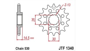 ΓΡΑΝΑΖΙ ΚΙΝΗΣΗΣ JT 530 18T ΑΝΤΑΛΛΑΚΤΙΚΑ