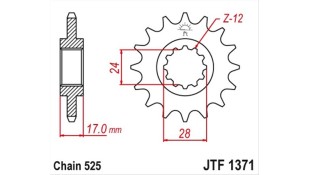 ΓΡΑΝΑΖΙ ΚΙΝΗΣΗΣ JT 525 14T ΑΝΤΑΛΛΑΚΤΙΚΑ