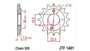 ΓΡΑΝΑΖΙ ΚΙΝΗΣΗΣ JT 520 13T