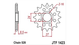 ΓΡΑΝΑΖΙ ΚΙΝΗΣΗΣ JT 520 16T ΑΝΤΑΛΛΑΚΤΙΚΑ