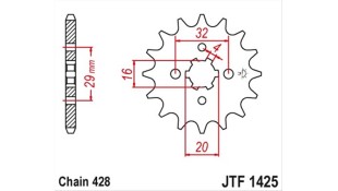 ΓΡΑΝΑΖΙ ΚΙΝΗΣΗΣ JT 428 13T ΓΡΑΝΑΖΙ ΚΙΝΗΣΗΣ JT 428 13T