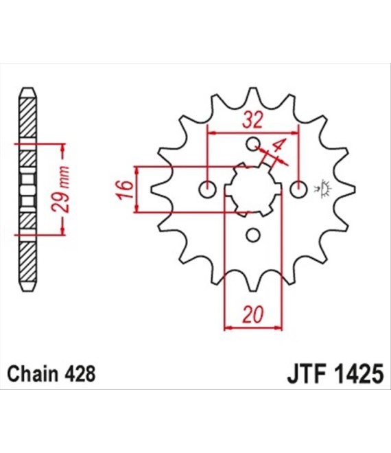 ΓΡΑΝΑΖΙ ΚΙΝΗΣΗΣ JT 428 13T SPARE PARTS ΓΡΑΝΑΖΙ ΚΙΝΗΣΗΣ JT 428 13T