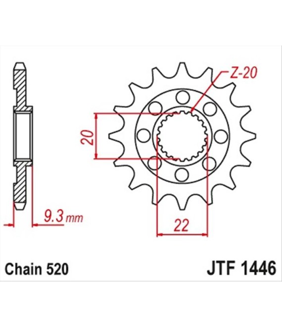 ΓΡΑΝΑΖΙ ΚΙΝΗΣΗΣ JT 520 13T ΑΝΤΑΛΛΑΚΤΙΚΑ ΓΡΑΝΑΖΙ ΚΙΝΗΣΗΣ JT 520 13T