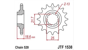 ΓΡΑΝΑΖΙ ΚΙΝΗΣΗΣ JT 520 13T ΑΝΤΑΛΛΑΚΤΙΚΑ