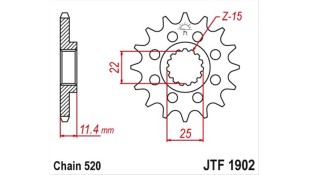 ΓΡΑΝΑΖΙ ΚΙΝΗΣΗΣ JT 520 12T ΑΝΤΑΛΛΑΚΤΙΚΑ