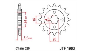 ΓΡΑΝΑΖΙ ΚΙΝΗΣΗΣ JT 520 12T ΑΝΤΑΛΛΑΚΤΙΚΑ