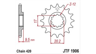 ΓΡΑΝΑΖΙ ΚΙΝΗΣΗΣ JT 420 12T ΑΝΤΑΛΛΑΚΤΙΚΑ