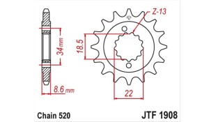 ΓΡΑΝΑΖΙ ΚΙΝΗΣΗΣ JT 520 14T ΑΝΤΑΛΛΑΚΤΙΚΑ