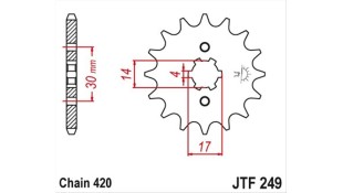 ΓΡΑΝΑΖΙ ΚΙΝΗΣΗΣ JT 420 13T ΑΝΤΑΛΛΑΚΤΙΚΑ