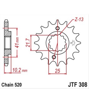 ΓΡΑΝΑΖΙ ΚΙΝΗΣΗΣ JT 520 13T ΑΝΤΑΛΛΑΚΤΙΚΑ