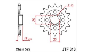 ΓΡΑΝΑΖΙ ΚΙΝΗΣΗΣ JT 525 16T