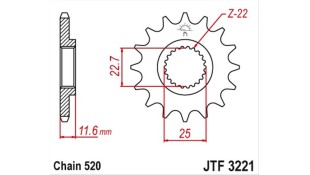 ΓΡΑΝΑΖΙ ΚΙΝΗΣΗΣ JT 520 11T ΑΝΤΑΛΛΑΚΤΙΚΑ