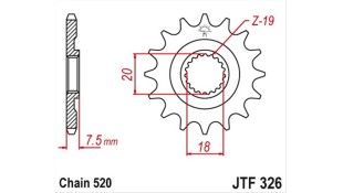 ΓΡΑΝΑΖΙ ΚΙΝΗΣΗΣ JT 520 12T ΑΝΤΑΛΛΑΚΤΙΚΑ