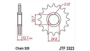 ΓΡΑΝΑΖΙ ΚΙΝΗΣΗΣ JT 520 22T ΑΝΤΑΛΛΑΚΤΙΚΑ