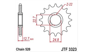 ΓΡΑΝΑΖΙ ΚΙΝΗΣΗΣ JT 520 22T