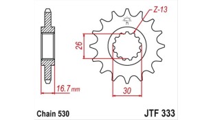 ΓΡΑΝΑΖΙ ΚΙΝΗΣΗΣ JT 530 14T ΑΝΤΑΛΛΑΚΤΙΚΑ